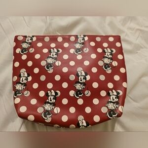 Disney Red and White Polka Dot Minnie Mouse Travel Pouch
